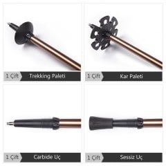 Evolite Golden Quick-Lock Dıştan Kilitli Trekking Batonu