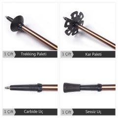 Evolite Golden Quick-Lock Dıştan Kilitli Trekking Batonu