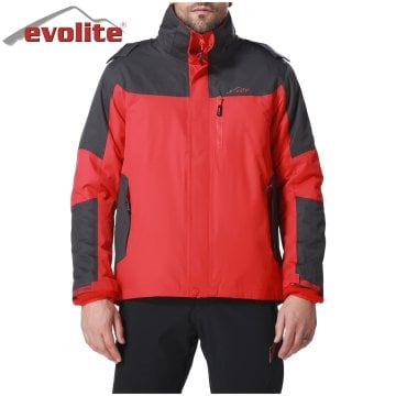 Evolite Diva Erkek 3in1 Gri/Kırmızı Mont