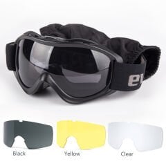 Evolite Balistik Protector Goggle - Siyah MIL-PRF