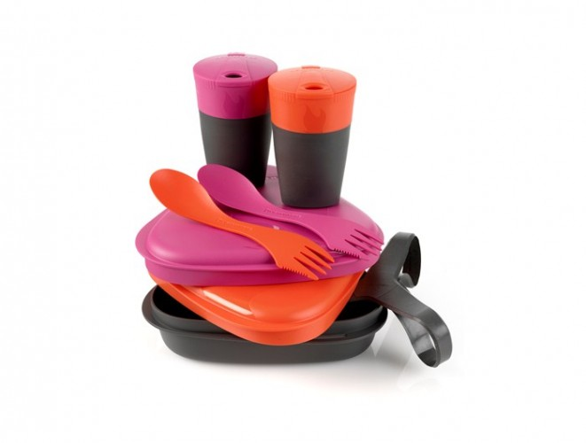 Pack'n Eat 2 Kişilik Yemek Seti Fuşya-Turuncu