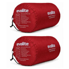 Evolite Camper Pro SQ Birleştirilebilir 2 Kişilik Uyku Tulumu - Kırmızı