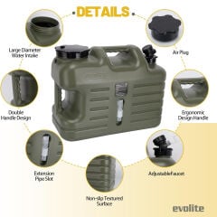 Evolite Deep 18.5 L Musluklu Kamp Su Bidonu